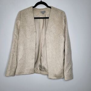 COS Light Gray Mohair Wool Blend Tailored Jacket | Fully Lined | Size EU 36 / US